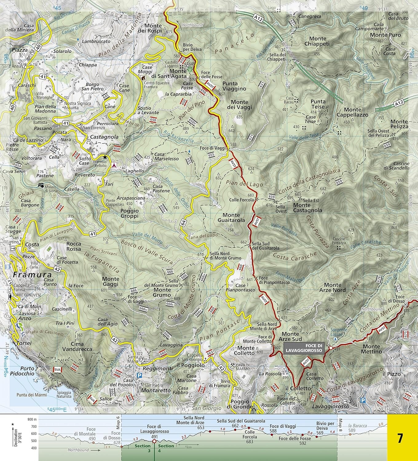 Carte de randonnée n° 4006 - Cinque Terre (Italie) | National Geographic carte de randonnée National Geographic