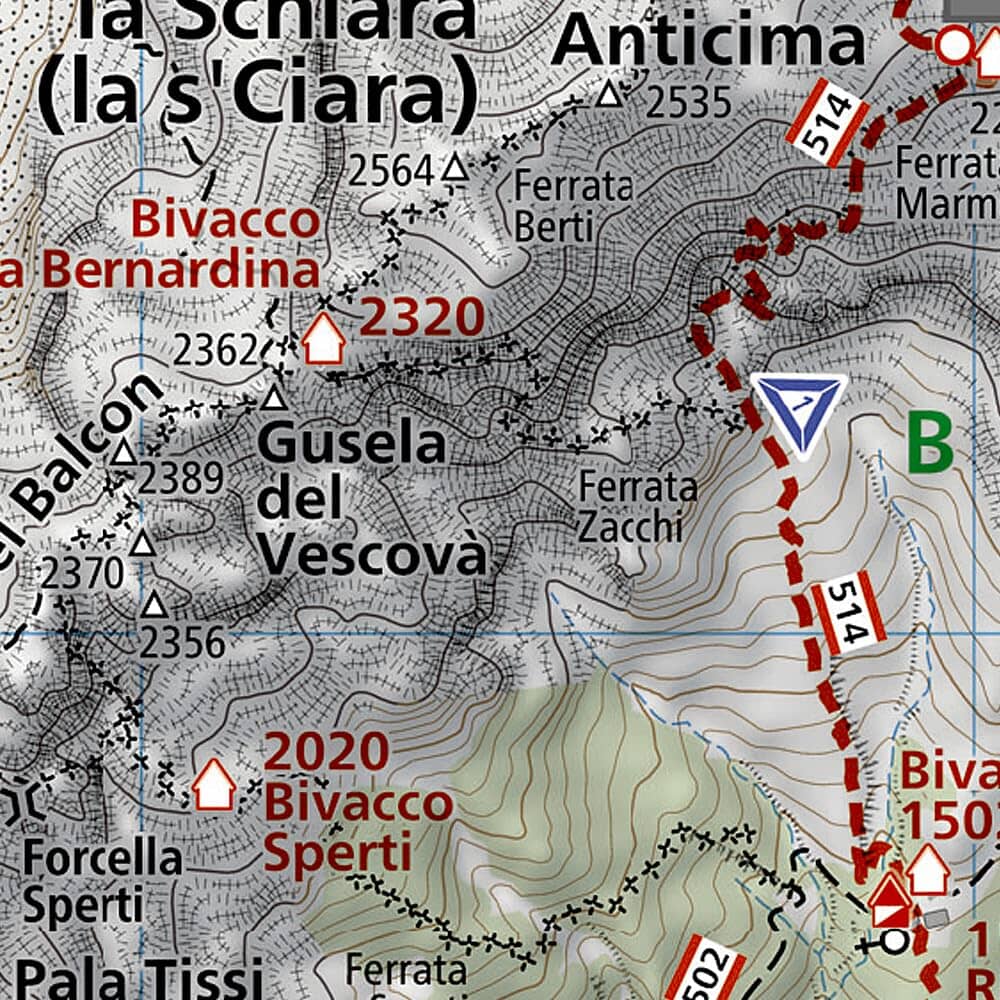 Carte de randonnée n° 4007 - Dolomite High Route - Alta Via 1 (Dolomites) | National Geographic carte de randonnée National Geographic