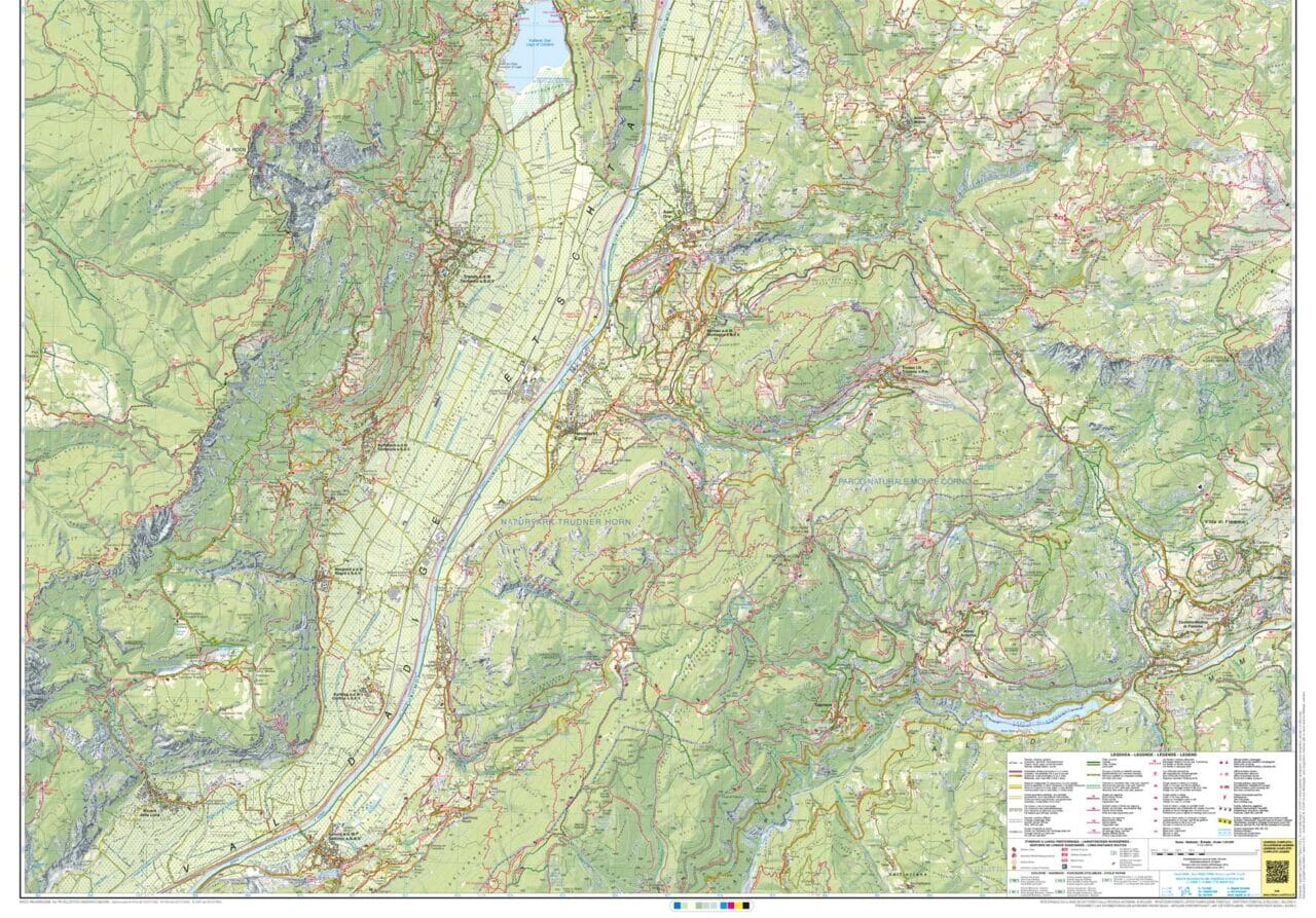 Carte de randonnée n° 49 - Route des vins du Tyrol du Sud (Italie) | Tabacco carte de randonnée Tabacco 
