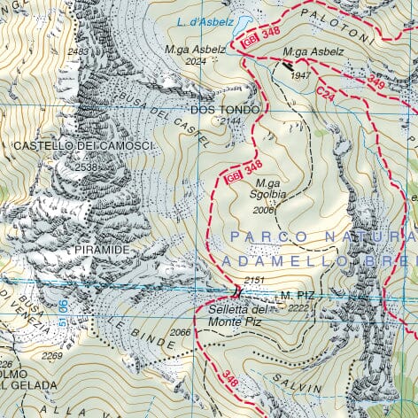 Carte de randonnée n° 55 - Vallée de Sarca, d'Arco et Riva del Garda (Italie) | Tabacco carte de randonnée Tabacco