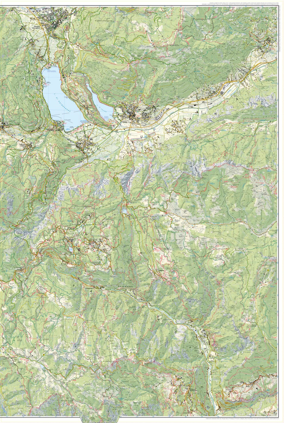 Carte de randonnée n° 57 - Levico - Altopiani di Folgaria Lavarone e Luserna | Tabacco carte de randonnée Tabacco