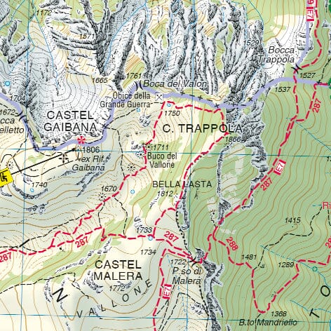 Carte de randonnée n° 59 - Valli della Lessinia, Veronese, Monti Lessini | Tabacco carte de randonnée Tabacco