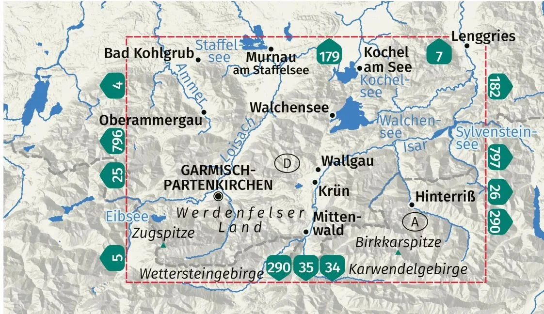 Carte de randonnée n° 6 - Alpenwelt Karwendel (Allemagne, Autriche) | Kompass carte de randonnée Kompass
