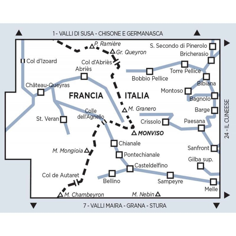 Carte de randonnée n° 6 - Monviso | Istituto Geografico Centrale - 1/50 000 carte de randonnée Istituto Geografico Centrale 