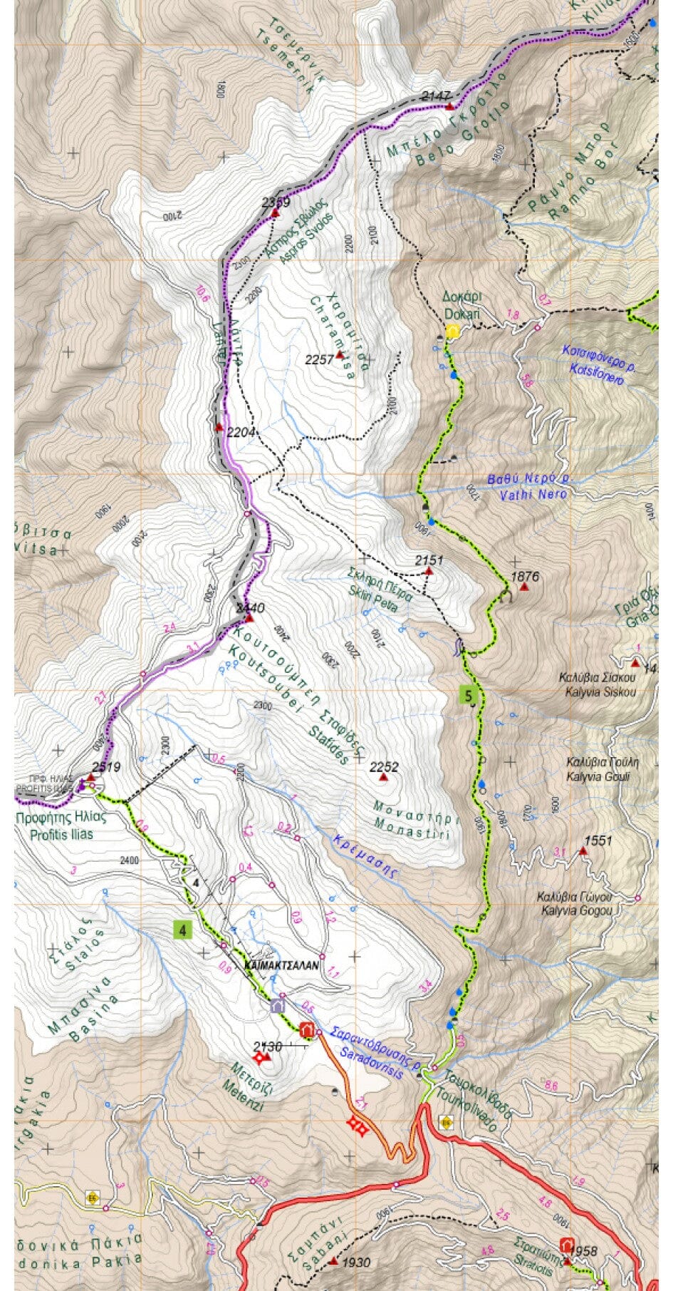 Carte de randonnée n° 6.2 - Prespa, Vitsi, Voras (Grèce) | Anavasi carte de randonnée Anavasi 