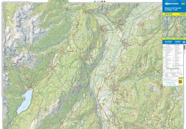 Carte de randonnée n° 67 - Altopiano della Paganella, Val d'Adige, Trento | Tabacco carte de randonnée Tabacco