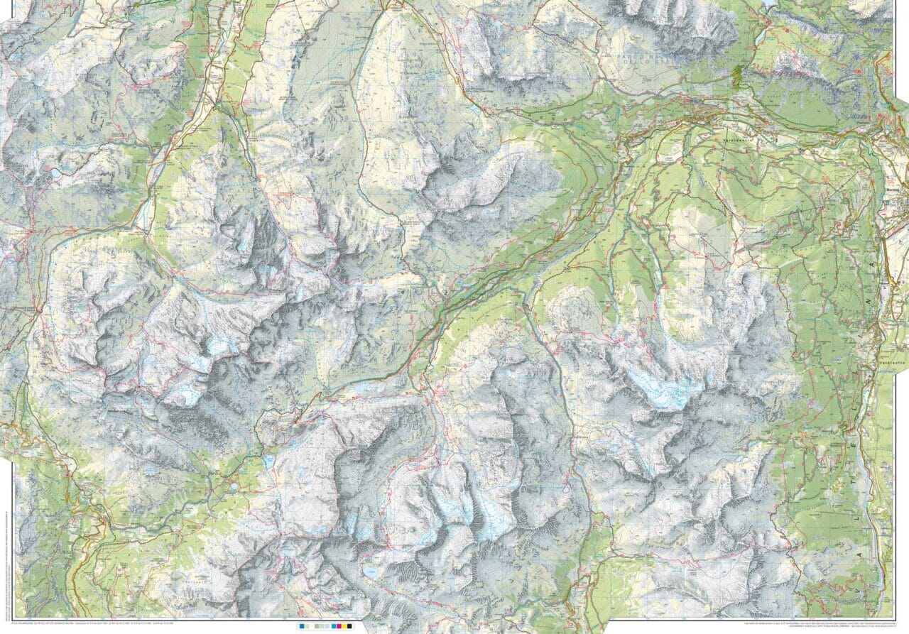 Carte de randonnée n° 69 - Livigno, Bormio, Passo del Bernina (Dolomites) | Tabacco carte de randonnée Tabacco 