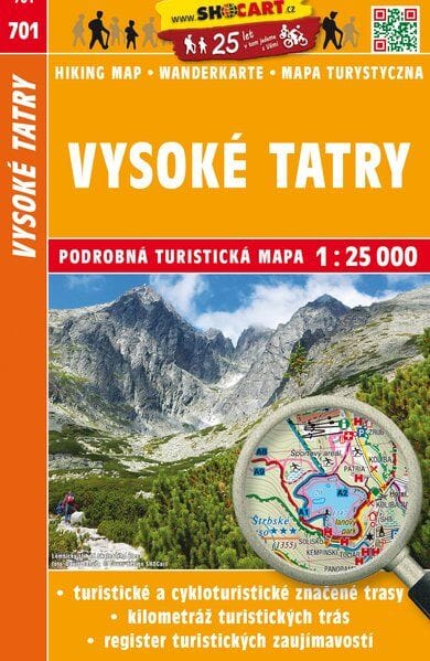Carte de randonnée n° 701 - Haut Tatras (Slovaquie) | Shocart carte de randonnée Shocart 