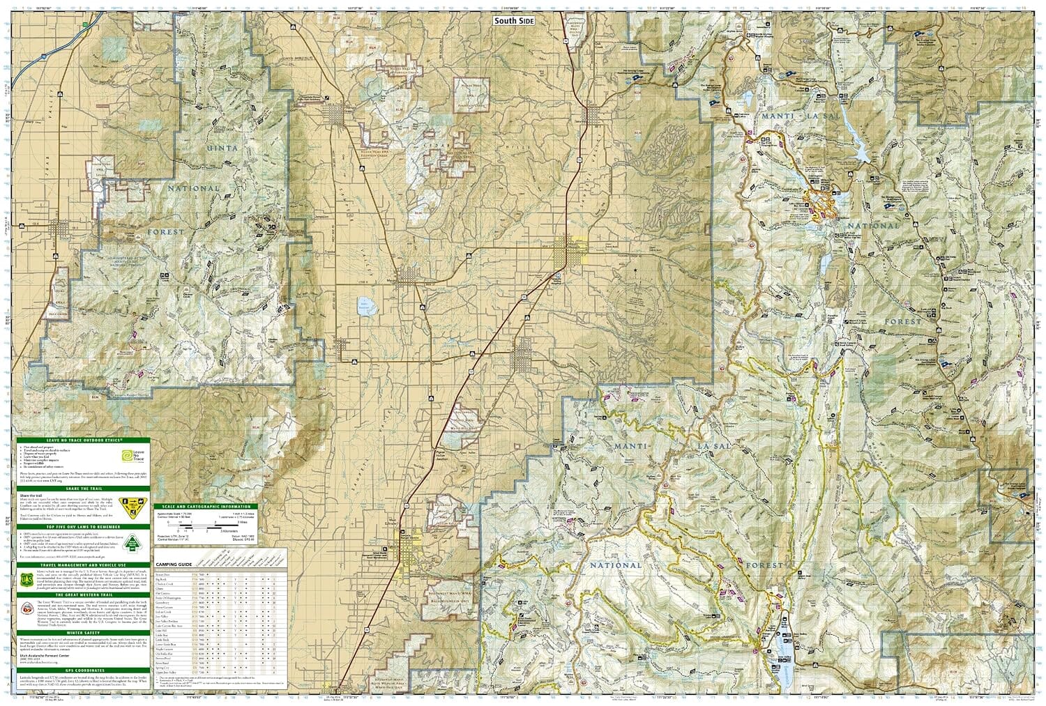 Carte de randonnée n° 701 - Wasatch Front South Map (Utah) | National Geographic carte de randonnée National Geographic 