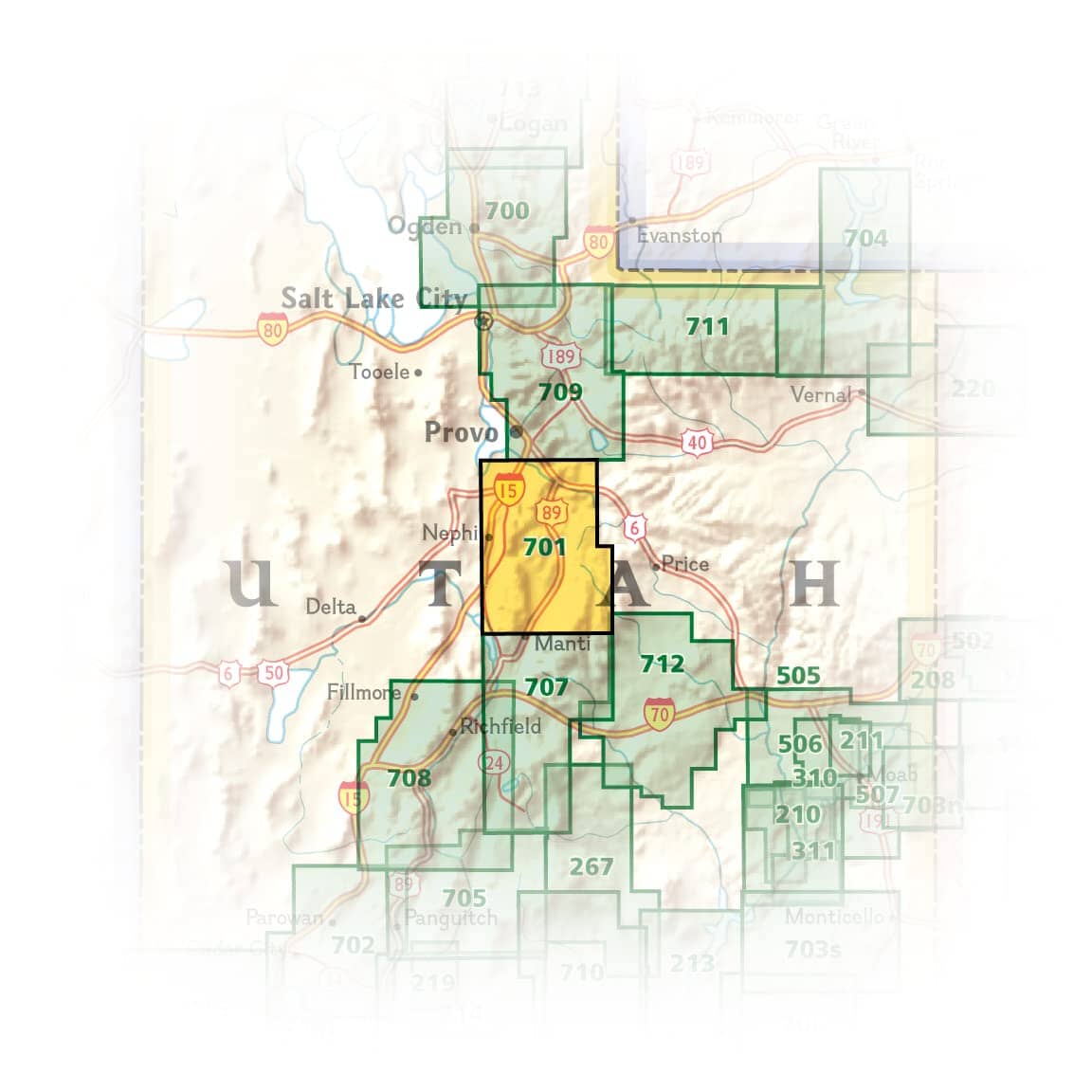 Carte de randonnée n° 701 - Wasatch Front South Map (Utah) | National Geographic carte de randonnée National Geographic 