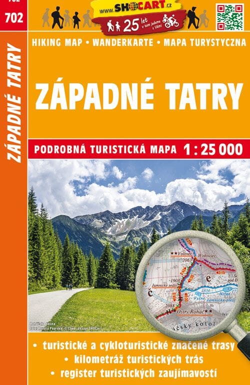 Carte de randonnée n° 702 - Tatras ouest (Slovaquie) | Shocart carte de randonnée Shocart 
