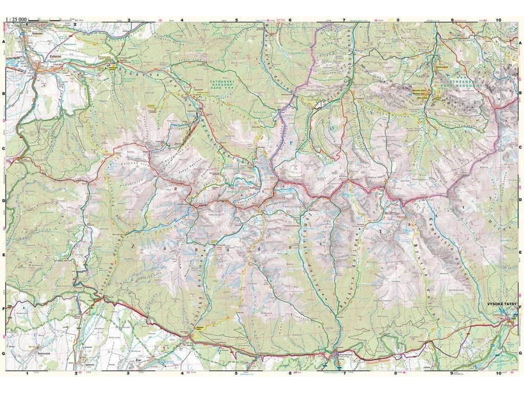Carte de randonnée n° 702 - Tatras ouest (Slovaquie) | Shocart carte de randonnée Shocart 