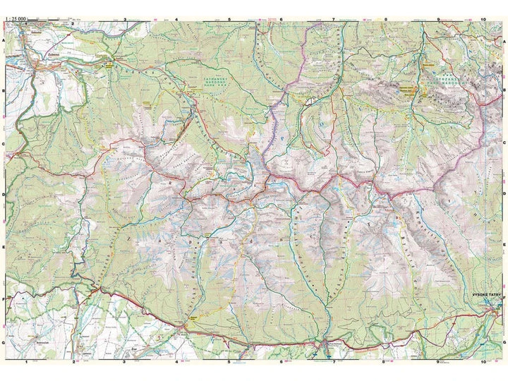 Carte de randonnée n° 702 - Tatras ouest (Slovaquie) | Shocart carte de randonnée Shocart 