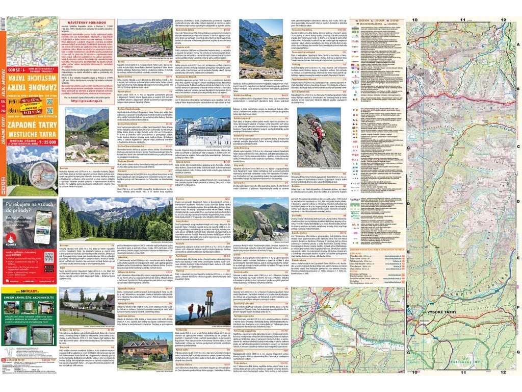 Carte de randonnée n° 702 - Tatras ouest (Slovaquie) | Shocart carte de randonnée Shocart 
