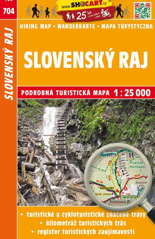 Carte de randonnée n° 704 - Slovenský Raj / Parc national du Paradis slovaque (Slovaquie) | Shocart carte de randonnée Shocart 