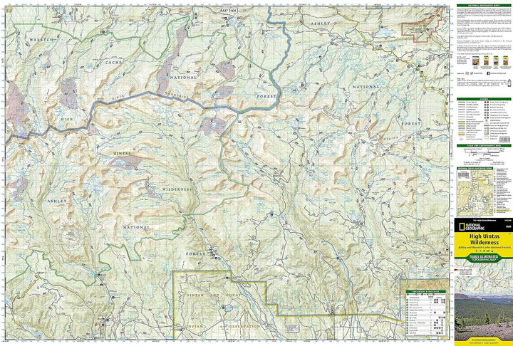 Carte de randonnée n° 711 - Hautes Uintas (Utah) | National Geographic carte de randonnée National Geographic 