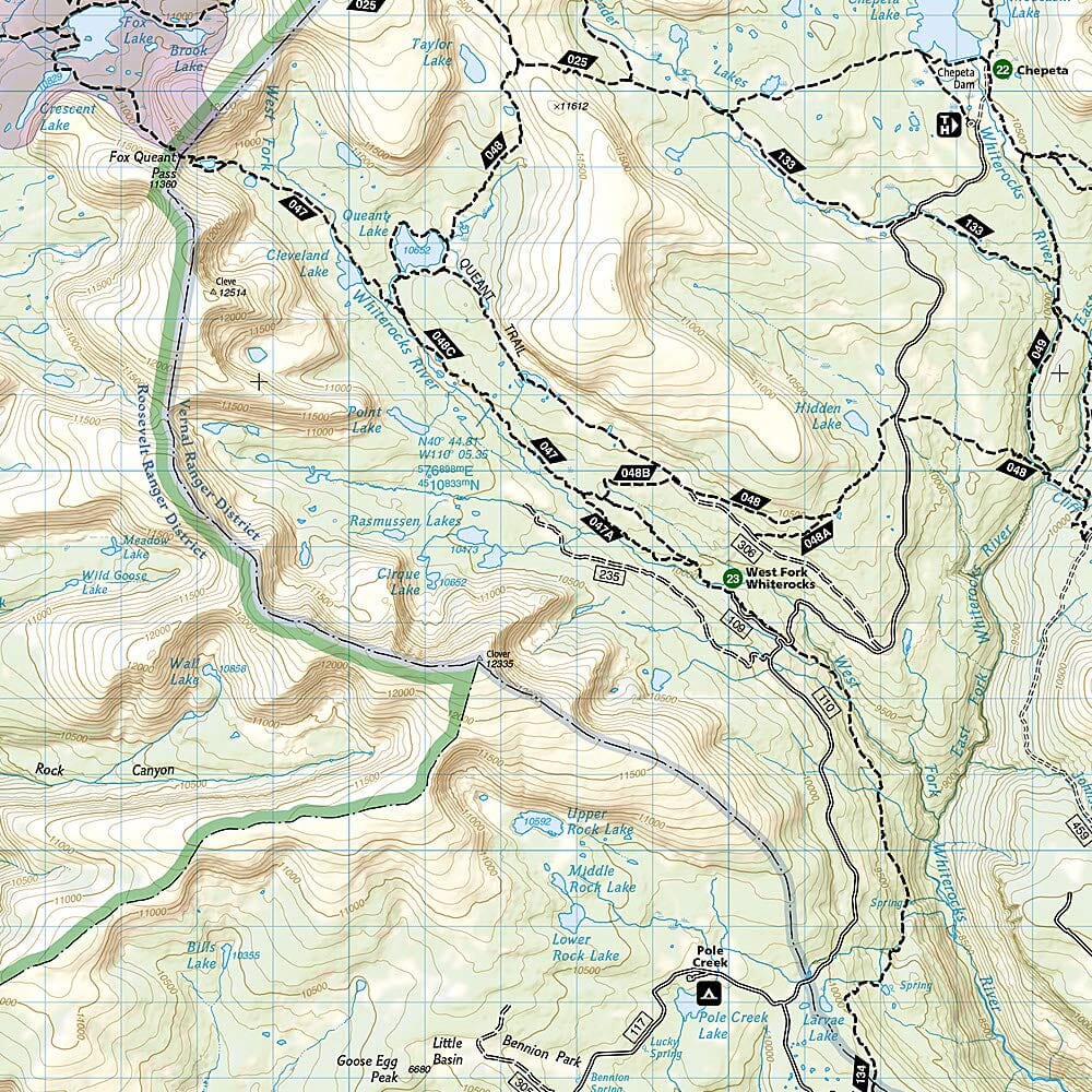 Carte de randonnée n° 711 - Hautes Uintas (Utah) | National Geographic carte de randonnée National Geographic 