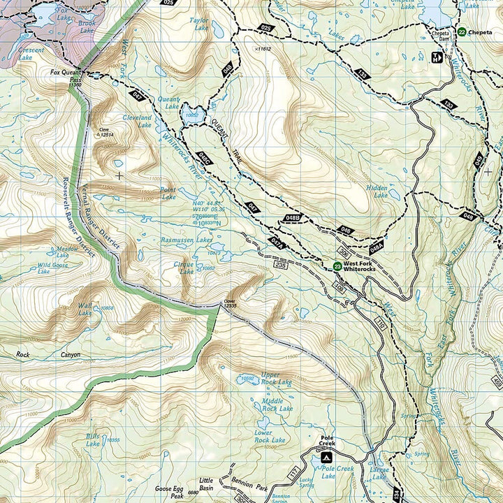 Carte de randonnée n° 711 - Hautes Uintas (Utah) | National Geographic carte de randonnée National Geographic 