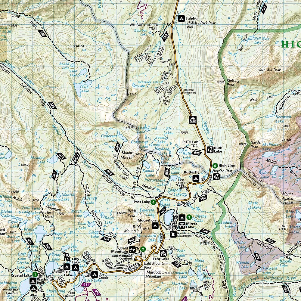 Carte de randonnée n° 711 - Hautes Uintas (Utah) | National Geographic carte de randonnée National Geographic 