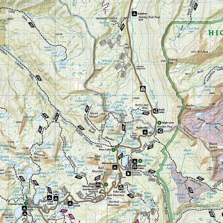 Carte de randonnée n° 711 - Hautes Uintas (Utah) | National Geographic carte de randonnée National Geographic 