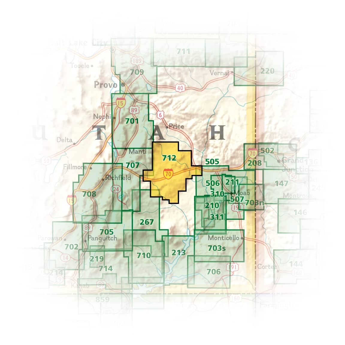 Carte de randonnée n° 712 - San Rafael Swell (Utah) | National Geographic carte de randonnée National Geographic 