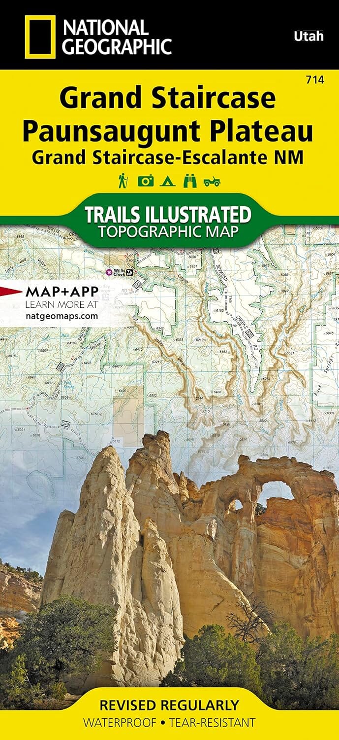Carte de randonnée n° 714 - Grand Staircase, Paunsaugunt Plateau (Utah) | National Geographic carte de randonnée National Geographic 