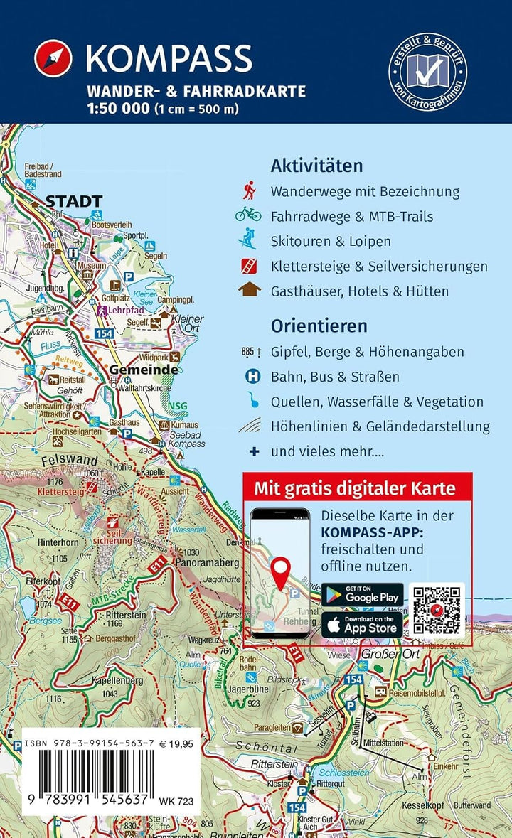 Carte de randonnée n° 723 - Côte de la mer du Nord, de Hambourg au Danemark (Allemagne) | Kompass carte de randonnée Kompass 