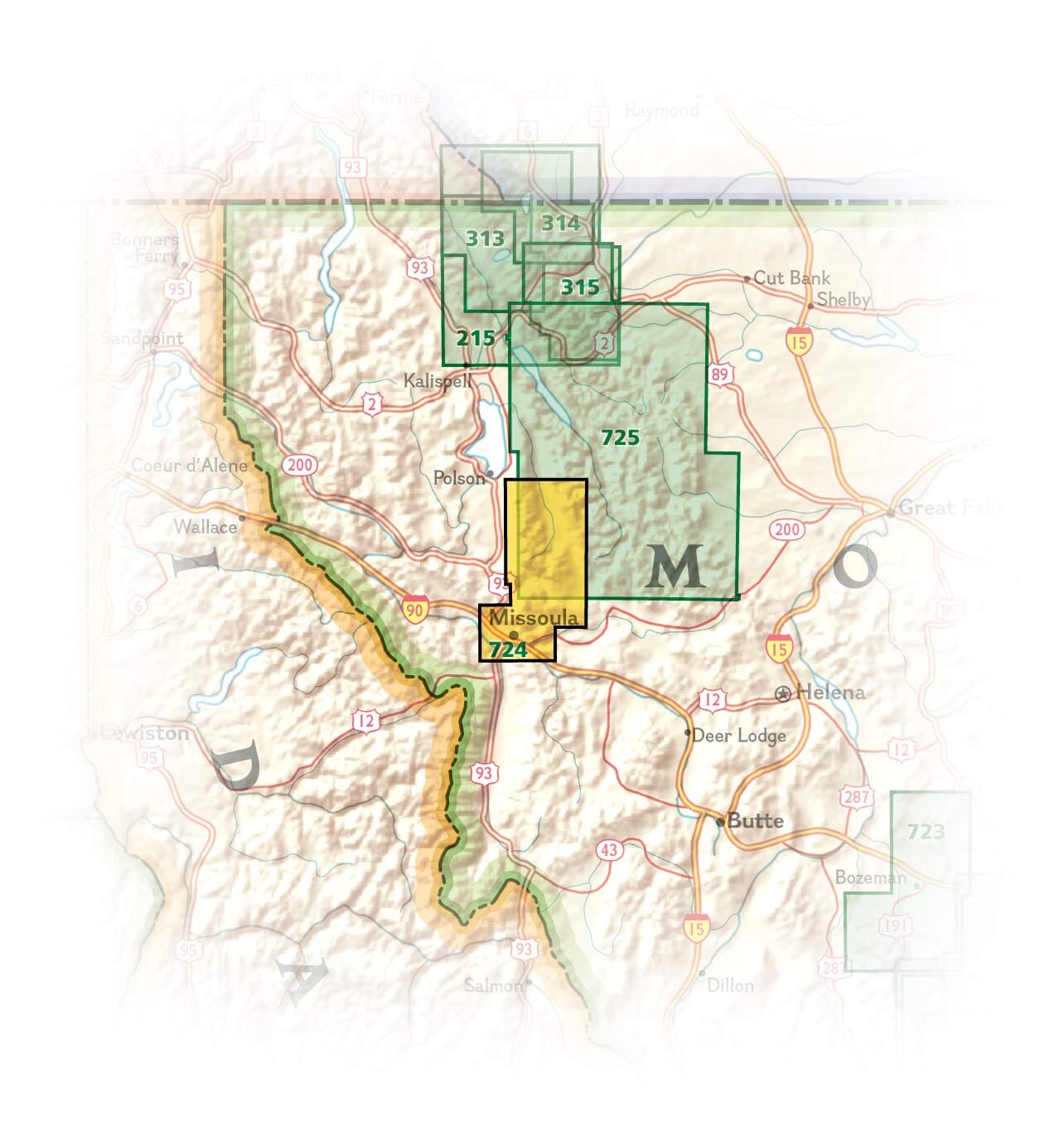 Carte de randonnée n° 724 - Missoula, Mission Mountains (Montana) | National Geographic carte de randonnée National Geographic 