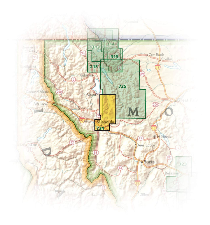 Carte de randonnée n° 724 - Missoula, Mission Mountains (Montana) | National Geographic carte de randonnée National Geographic 