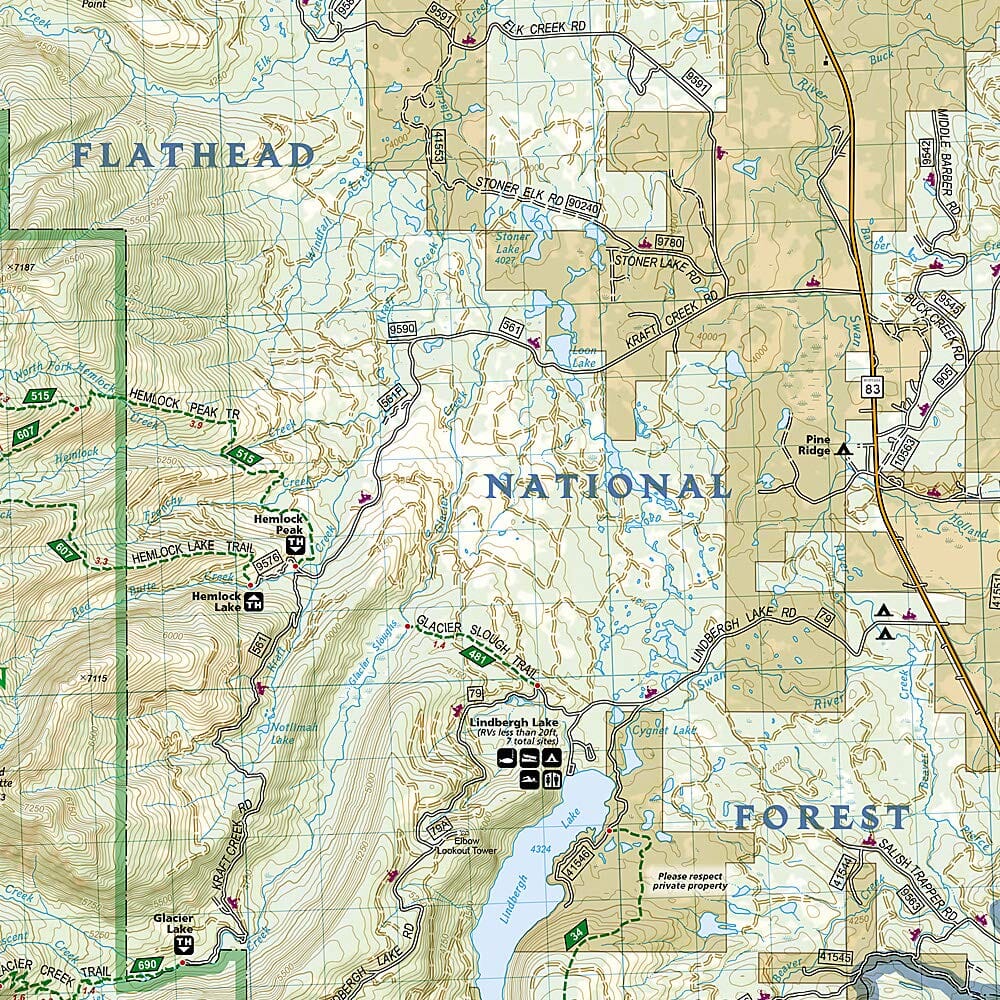 Carte de randonnée n° 724 - Missoula, Mission Mountains (Montana) | National Geographic carte de randonnée National Geographic 