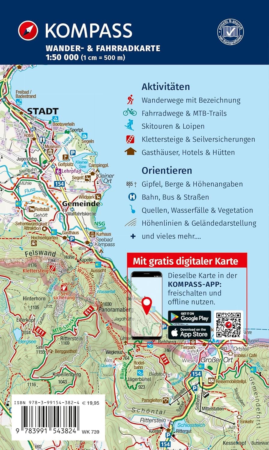 Carte de randonnée n° 739 - Mer Baltique est, de Wismar à Usedom (Allemagne) | Kompass carte de randonnée Kompass