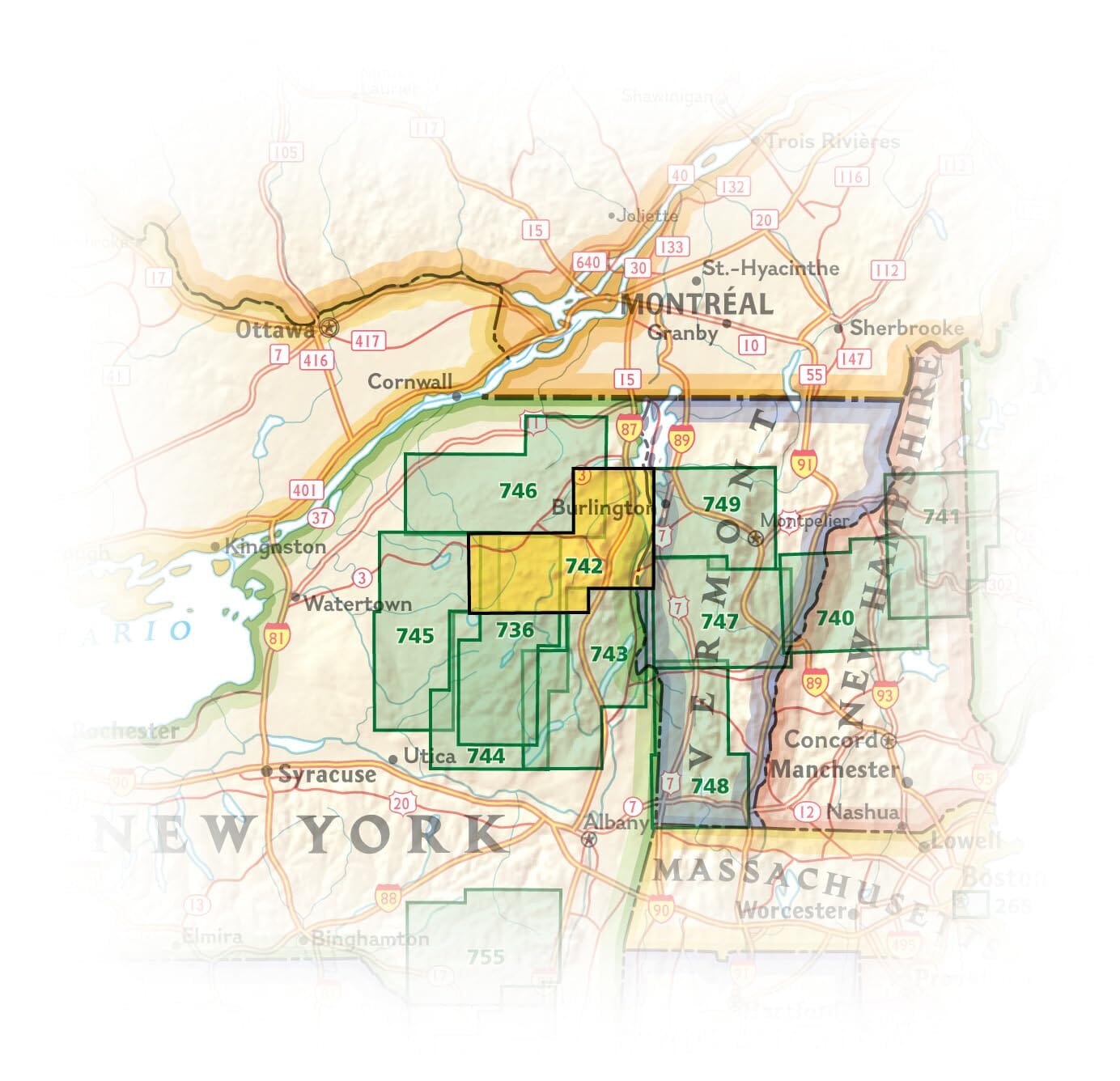 Carte de randonnée n° 742 - Adirondack Park - Lake Placid/High Peaks (New York) | National Geographic carte de randonnée National Geographic