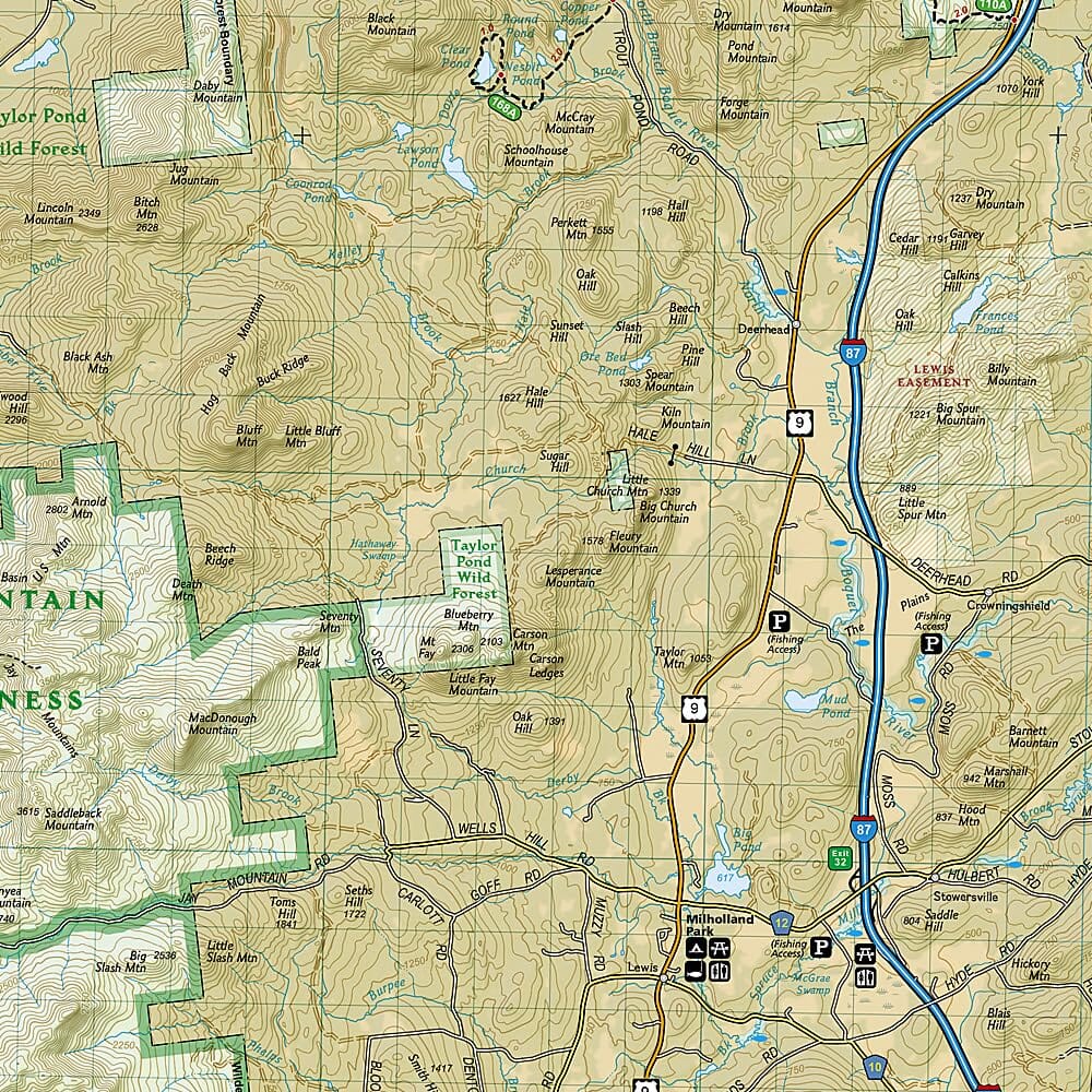 Carte de randonnée n° 742 - Adirondack Park - Lake Placid/High Peaks (New York) | National Geographic carte de randonnée National Geographic