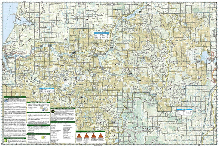 Carte de randonnée n° 758 - Forêt nationale de North Manistee (Michigan) | National Geographic carte de randonnée National Geographic 