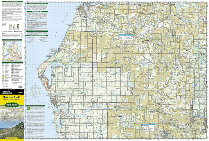 Carte de randonnée n° 758 - Forêt nationale de North Manistee (Michigan) | National Geographic carte de randonnée National Geographic 