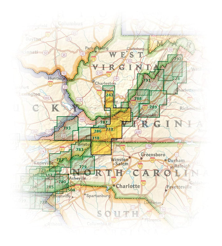Carte de randonnée n° 773 - New River Blueway (Caroline du Nord, Virginie) | National Geographic carte de randonnée National Geographic 