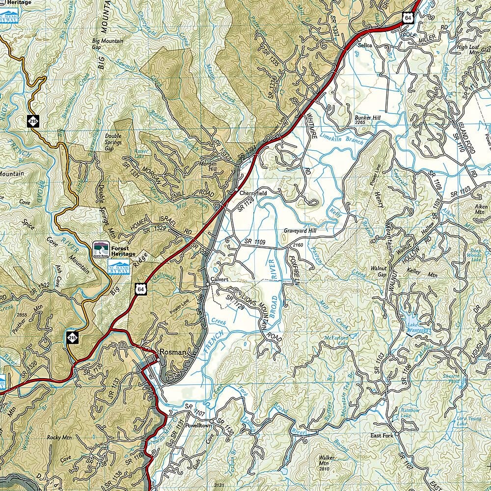 Carte de randonnée n° 780 - Pisgah Ranger District, Pisgah National Forest (North Carolina) | National Geographic carte de randonnée National Geographic 