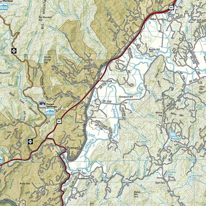 Carte de randonnée n° 780 - Pisgah Ranger District, Pisgah National Forest (North Carolina) | National Geographic carte de randonnée National Geographic 