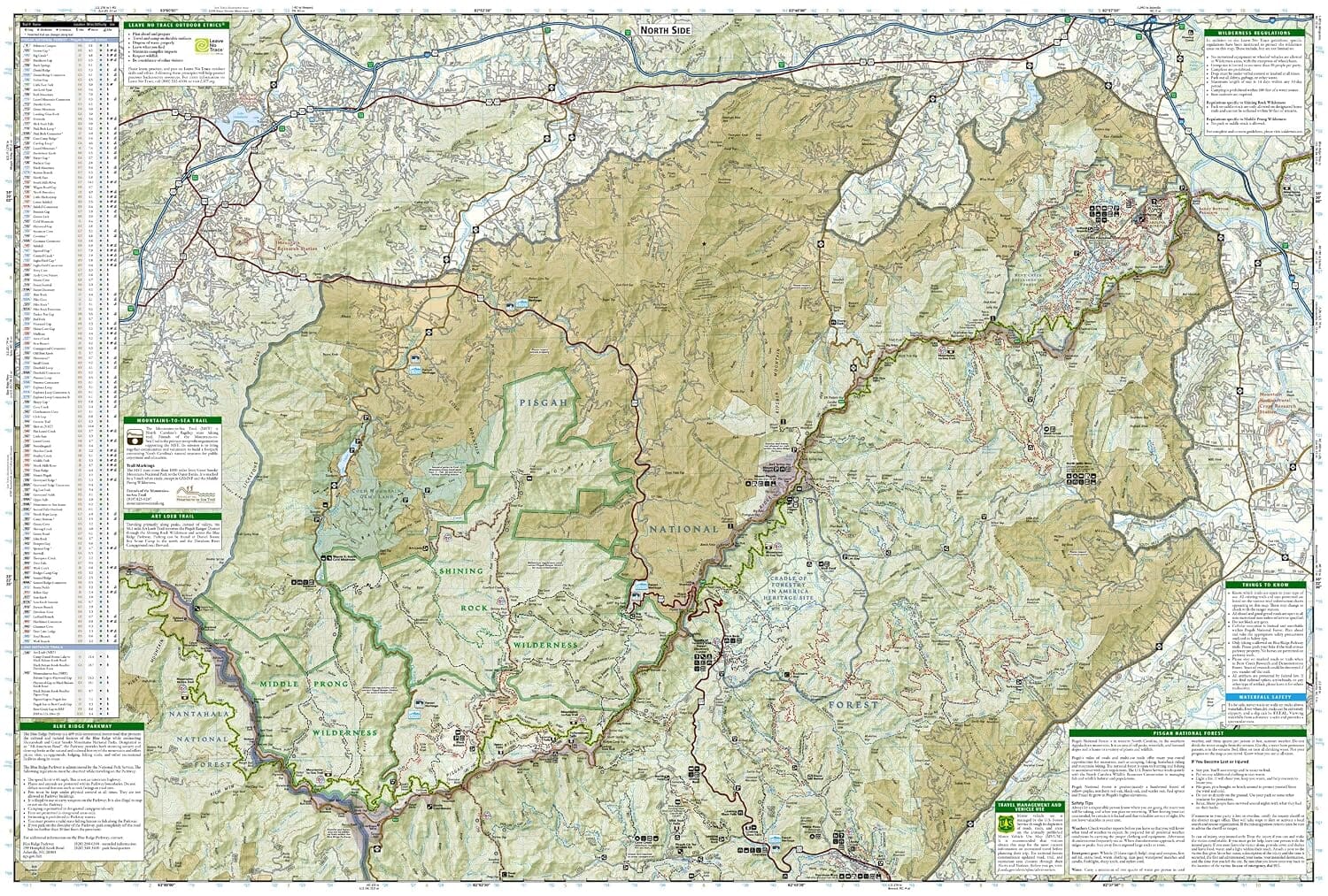 Carte de randonnée n° 780 - Pisgah Ranger District, Pisgah National Forest (North Carolina) | National Geographic carte de randonnée National Geographic 