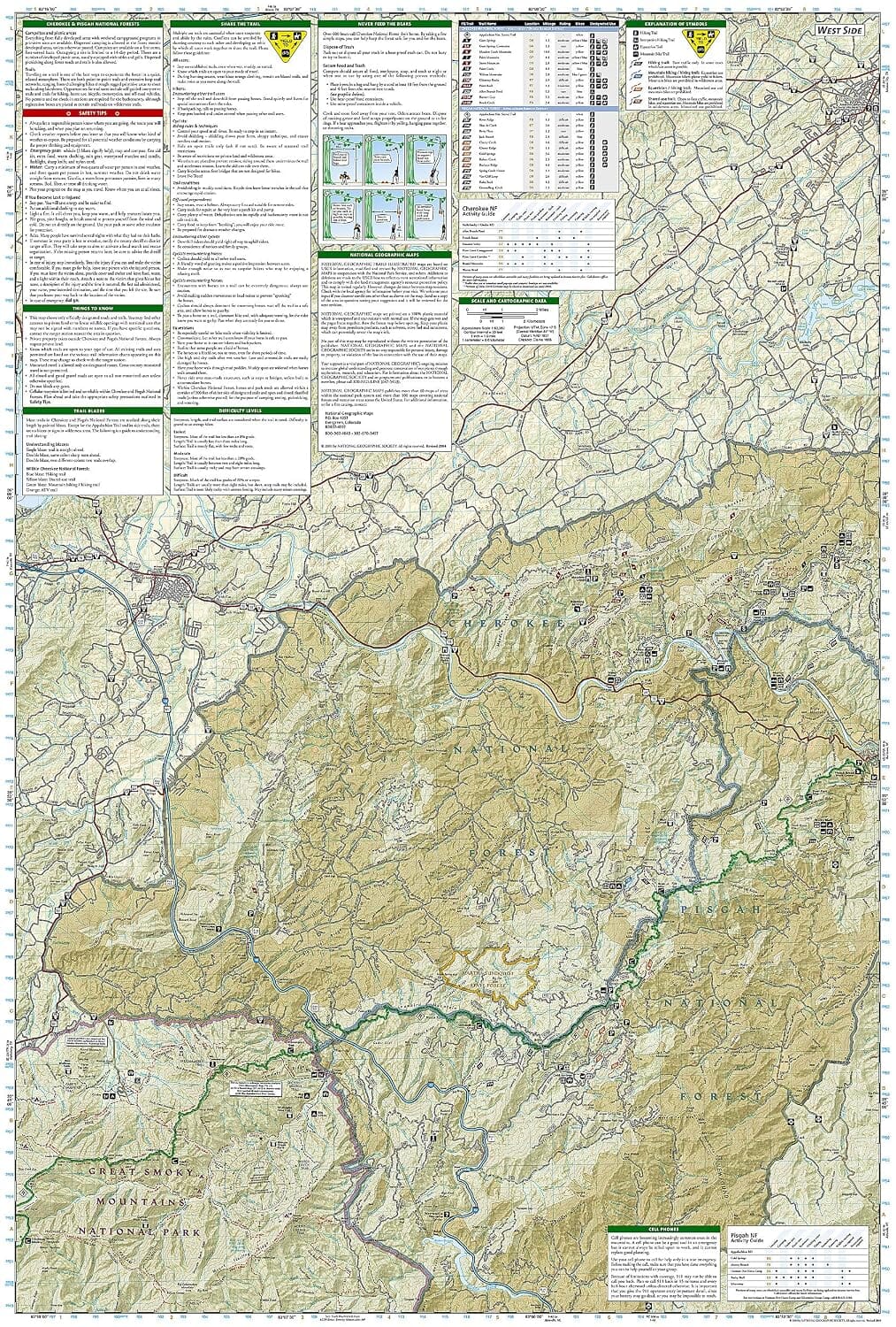 Carte de randonnée n° 782 - French Broad & Nolichucky Rivers, Cherokee & Nantahanla National Forests (Tennessee, North Carolina)| National Geographic carte de randonnée National Geographic 