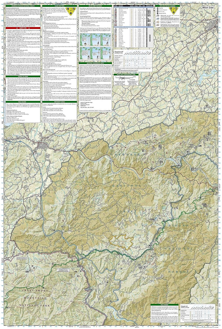 Carte de randonnée n° 782 - French Broad & Nolichucky Rivers, Cherokee & Nantahanla National Forests (Tennessee, North Carolina)| National Geographic carte de randonnée National Geographic 