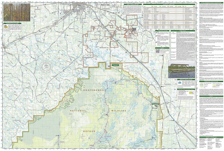 Carte de randonnée n° 795 - Okefenokee National Wildlife Refuge (Géorgie, USA) | National Geographic carte de randonnée National Geographic 