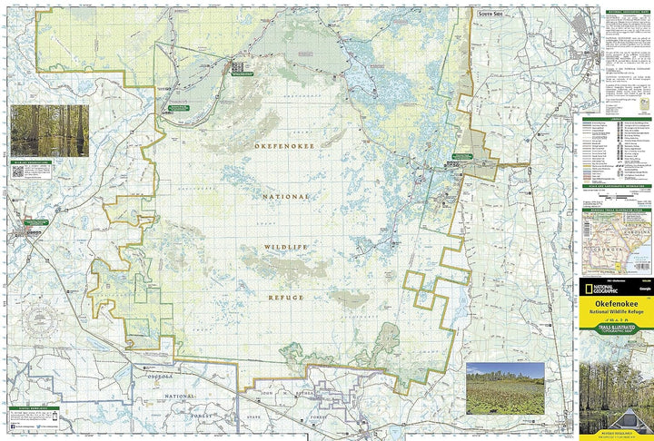 Carte de randonnée n° 795 - Okefenokee National Wildlife Refuge (Géorgie, USA) | National Geographic carte de randonnée National Geographic 