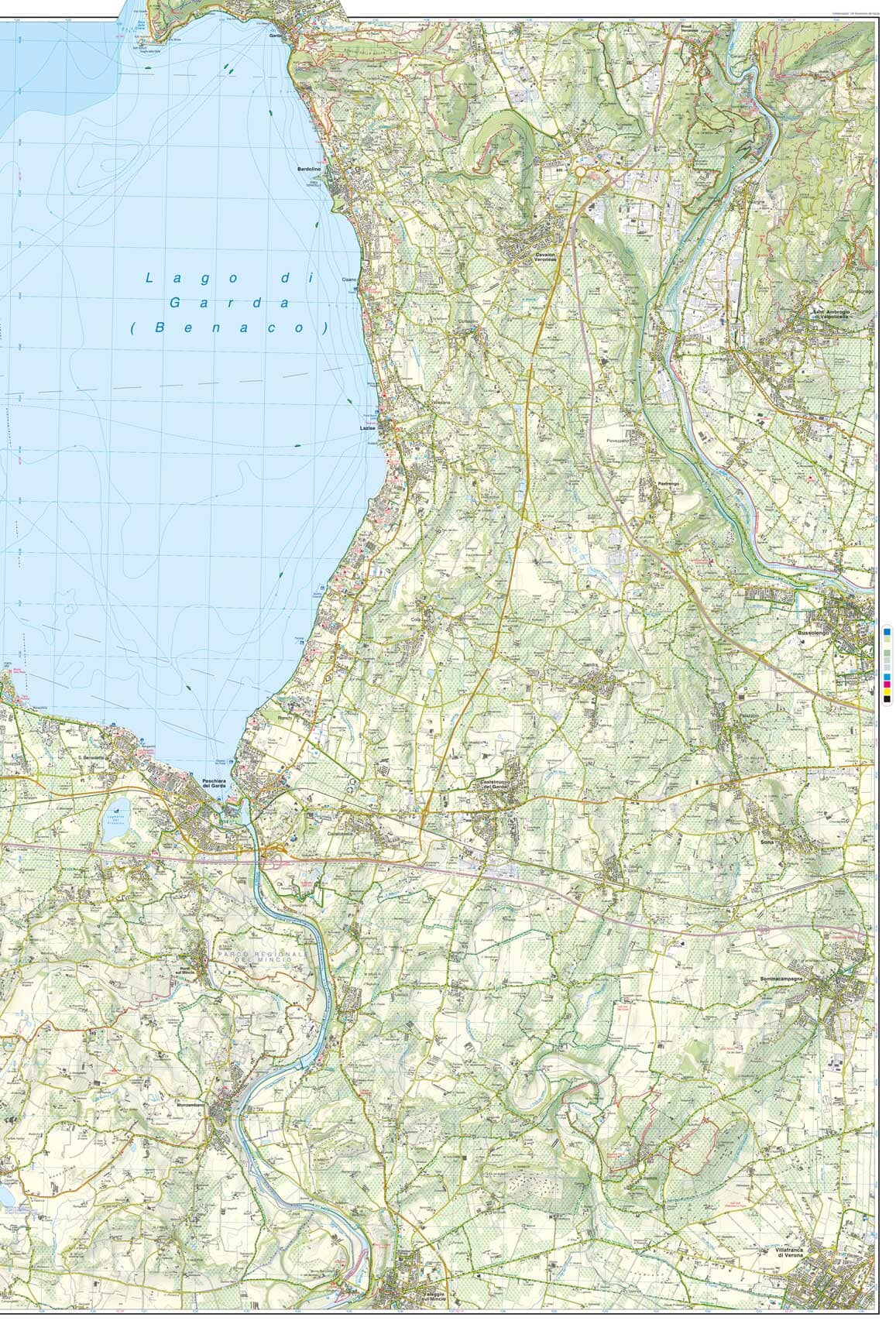 Carte de randonnée n° 82 - Basso Garda, Sirmione, Desenzano, Peschiera (Italie) | Tabacco carte de randonnée Tabacco