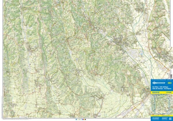 Carte de randonnée n° 83 - Val d'Illasi, Valle dell'Agno, Valle del Chiampo, Val d'Alpone (Italie) | Tabacco carte de randonnée Tabacco