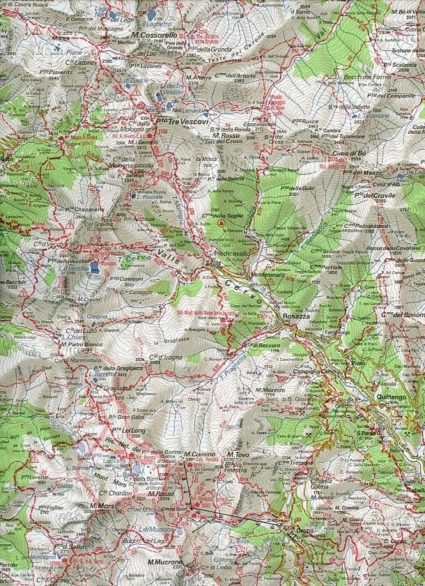Carte de randonnée n° 9 - Ivrea, Biella e bassa Val d'Aosta | Istituto Geografico Centrale - 1/50 000 carte de randonnée Istituto Geografico Centrale 