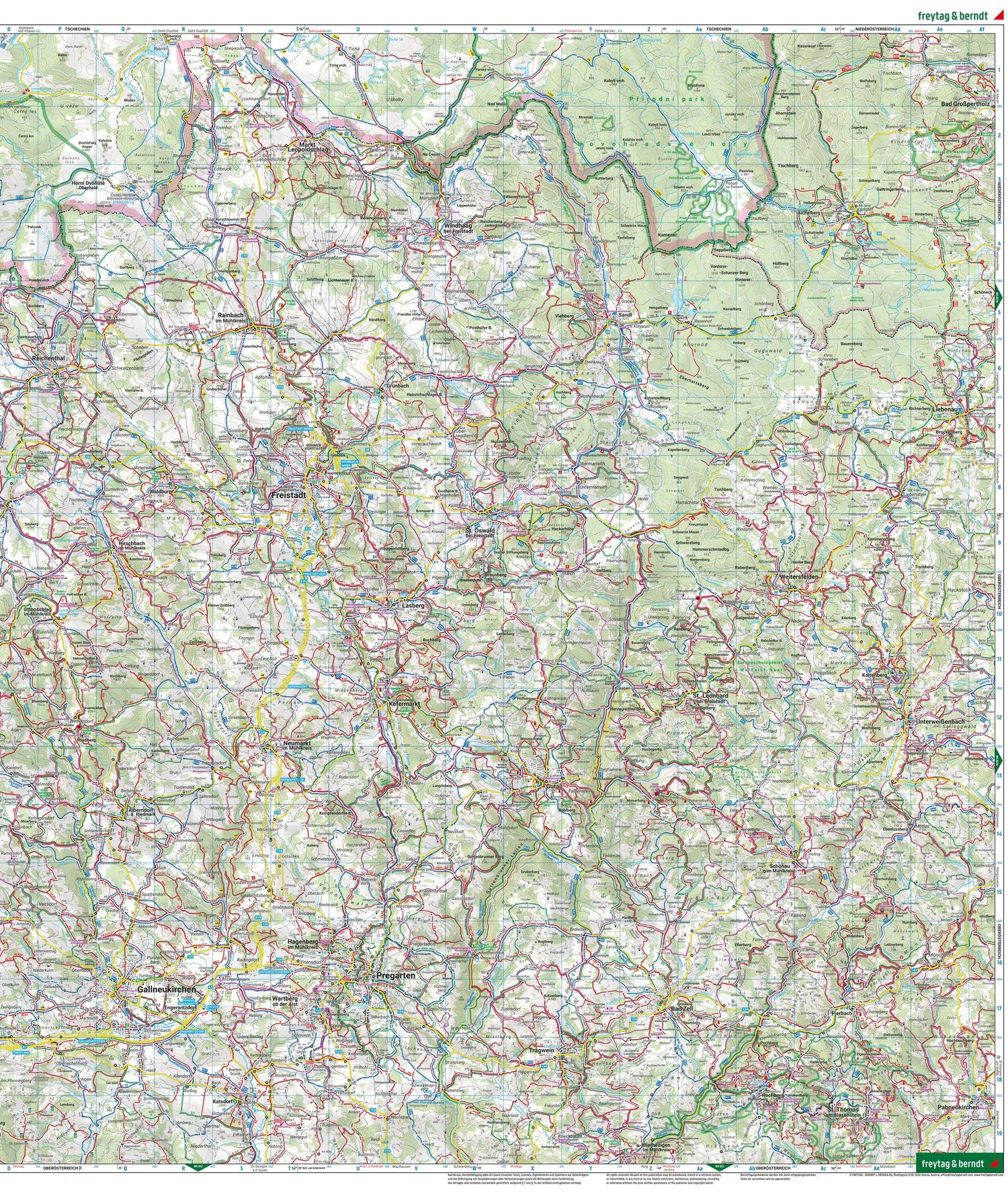 Carte de randonnée n° WK053 - Mühlviertel - Freistadt - Bad Leonfelden - Bad Zell (Alpes autrichiennes) | Freytag & Berndt carte de randonnée Freytag & Berndt