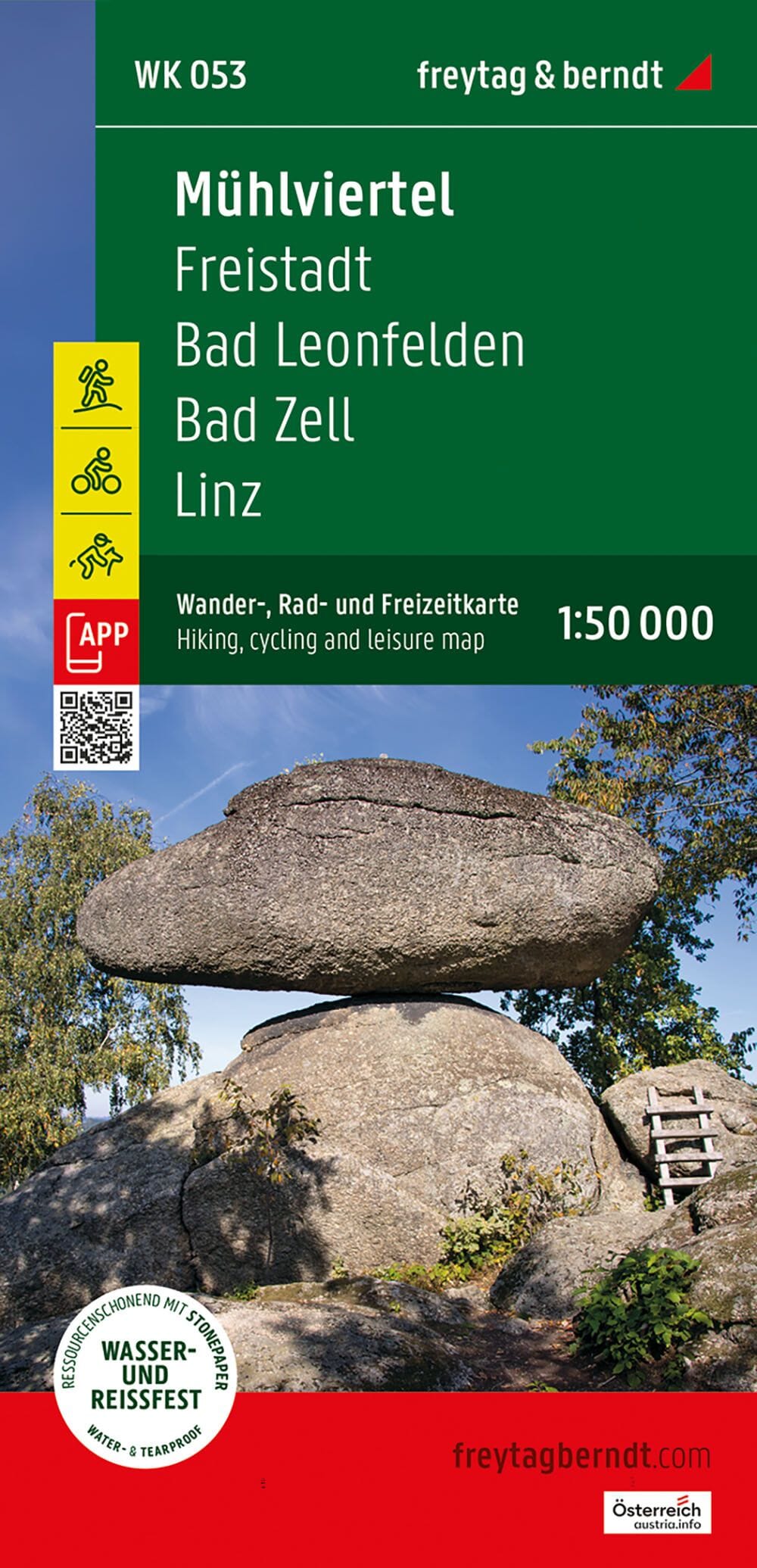 Carte de randonnée n° WK053 - Mühlviertel - Freistadt - Bad Leonfelden - Bad Zell (Alpes autrichiennes) | Freytag & Berndt carte de randonnée Freytag & Berndt