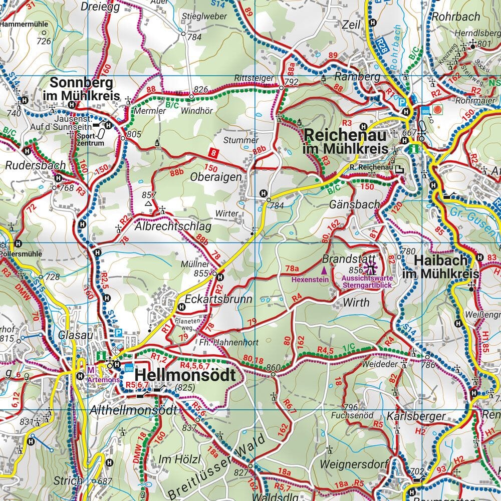 Carte de randonnée n° WK053 - Mühlviertel - Freistadt - Bad Leonfelden - Bad Zell (Alpes autrichiennes) | Freytag & Berndt carte de randonnée Freytag & Berndt