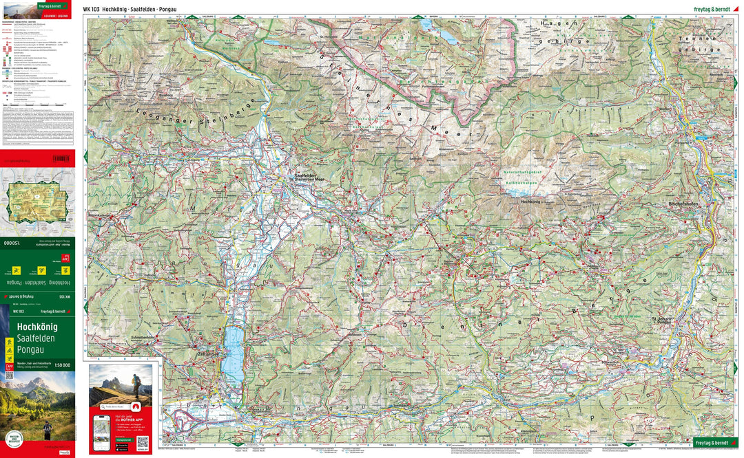 Carte de randonnée n° WK103 - Hochkönig, Saalfelden, Pongau (Alpes autrichiennes) | Freytag & Berndt carte de randonnée Freytag & Berndt 
